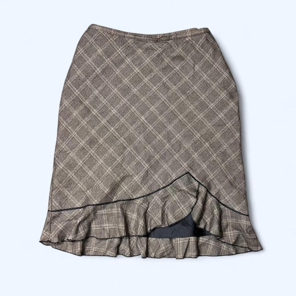 Y2K Grunge Plaid Ruffle Skirt by White House Black Market!